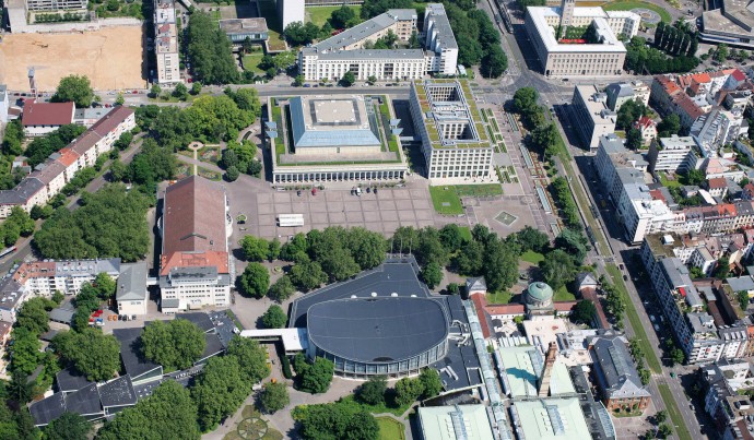 Aerial photograph of the Festplatz