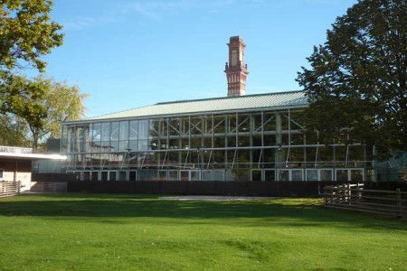 The Gartenhalle photographed from the petting zoo