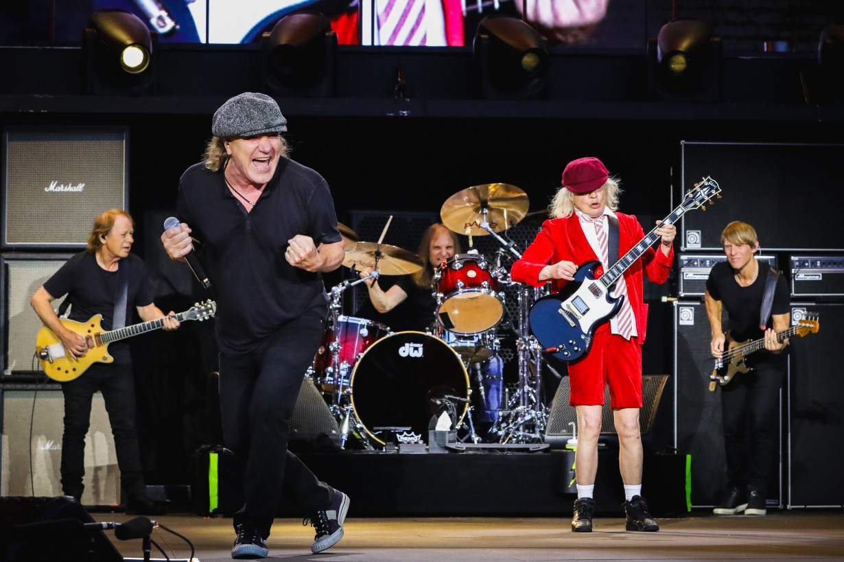 Die Band AC/DC bei einem ihrer Konzerte der vergangenen Tournee. 