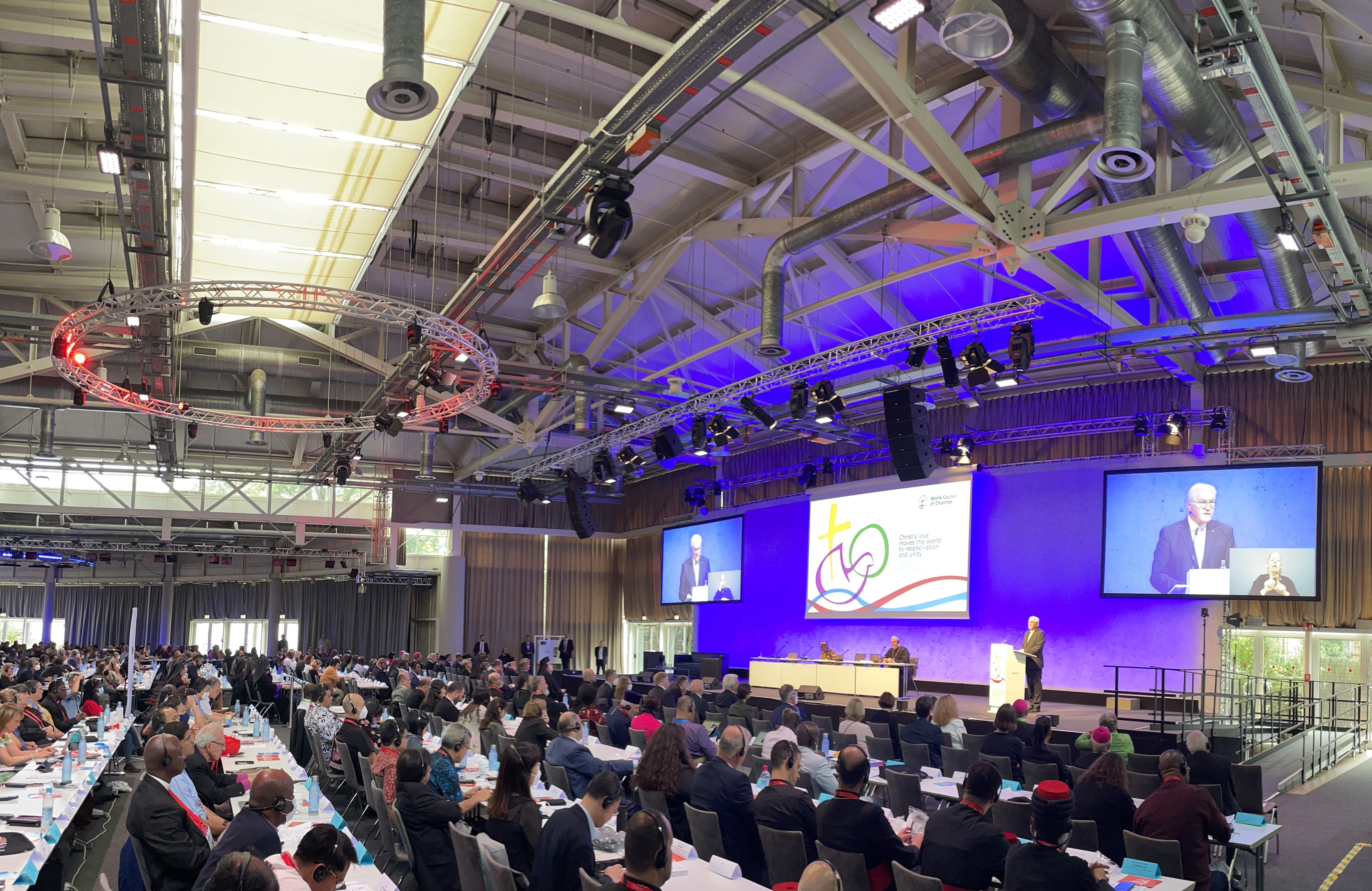 Federal President Frank-Walter Steinmeier welcomed the WCC Assembly in the Garden Hall to kick off the event Credit: 