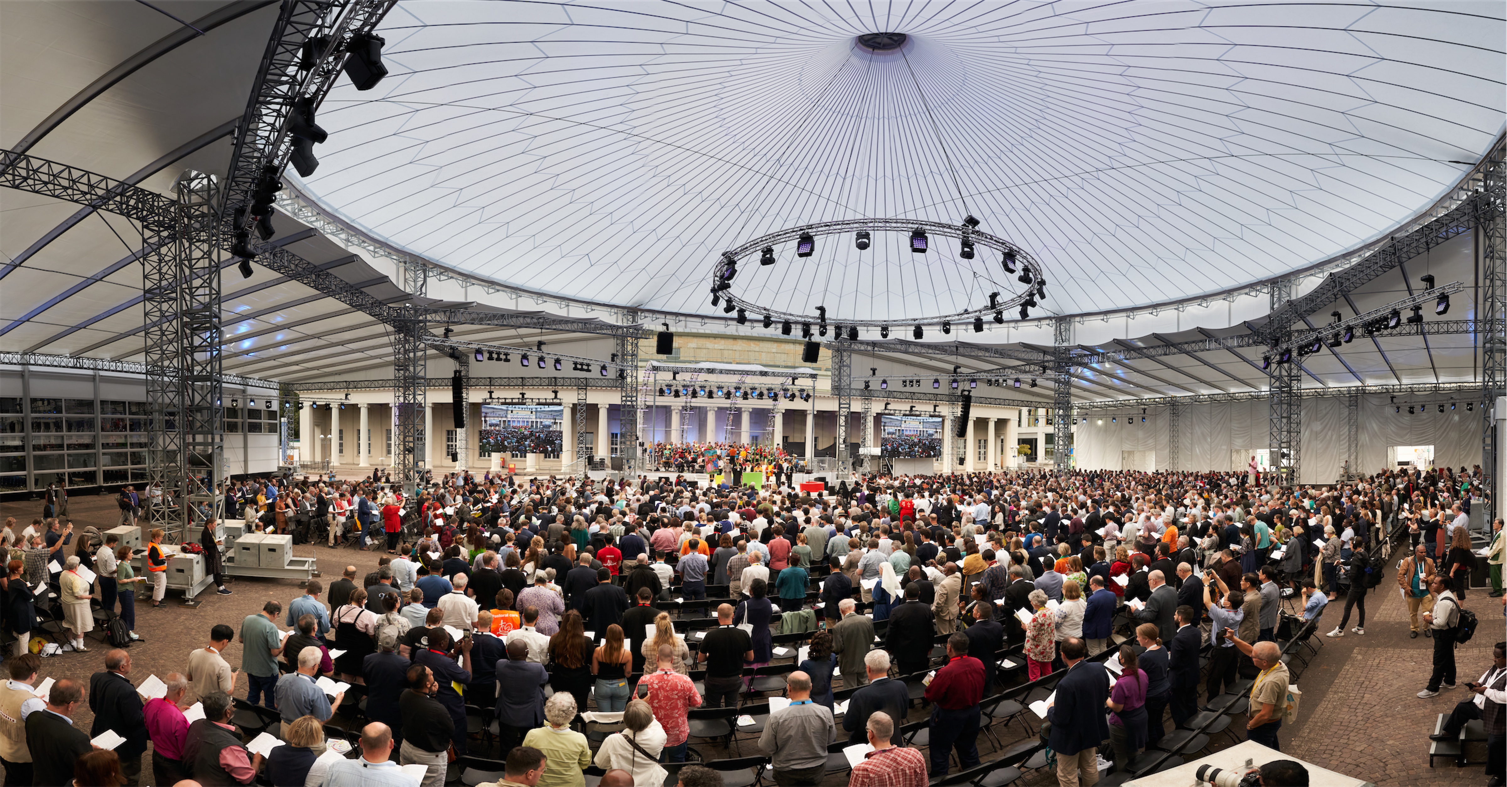 The Magic Sky is the centerpiece of the Assembly and spans 4,000 square feet.