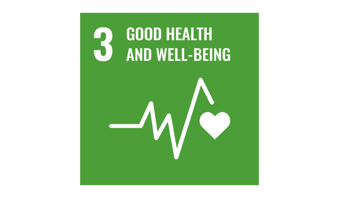 UN Sustainable Development Goal Icon 3 Good Health and Wellbeing