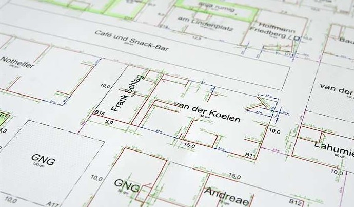 Skizze eines Standplans 
