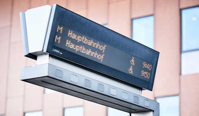 Anzeige des Shuttle-Service Messe Karlsruhe