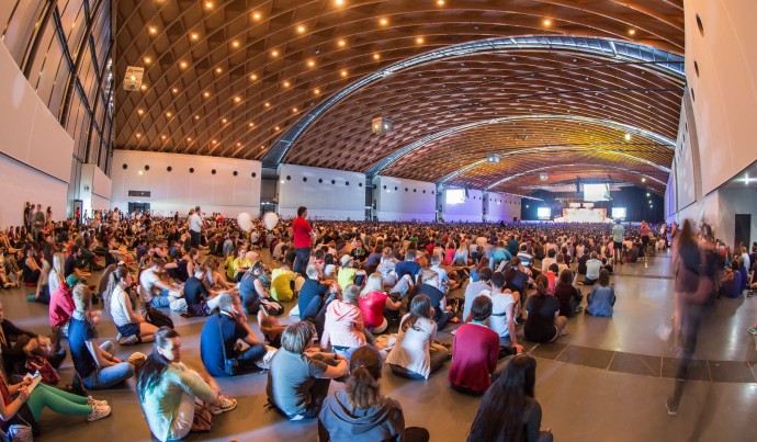 An event takes place in dm-arena of Messe Karlsruhe