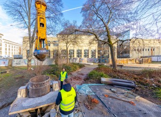 Modernisierung Stadthalle Karlsruhe – die Baustelle Geothermie läuft planmäßig 