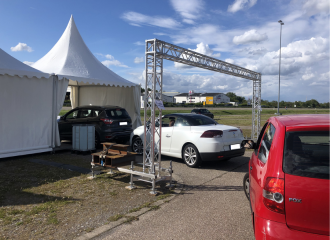 Messe Karlsruhe unterstützt Testzentrum an der Messe in Rheinstetten