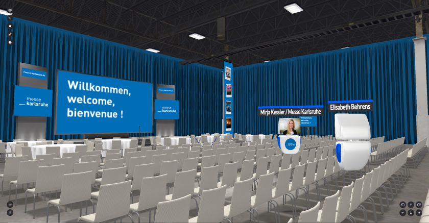 3D Modell der Gartenhalle um virtuelle Events zu veranstalten