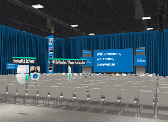 Virtuelle Events im digitalen 3D-Zwilling der Gartenhalle
