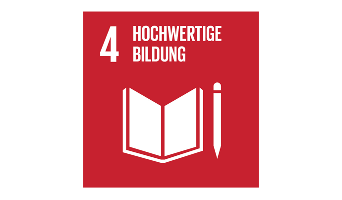 UN Nachhaltigkeitsziel Icon 4 Hochwertige Bildung