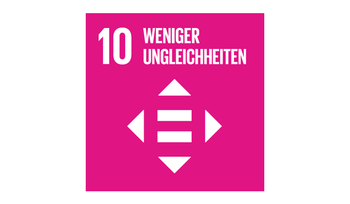 UN Nachhaltigkeitsziel Icon 10 Weniger Ungleichheiten